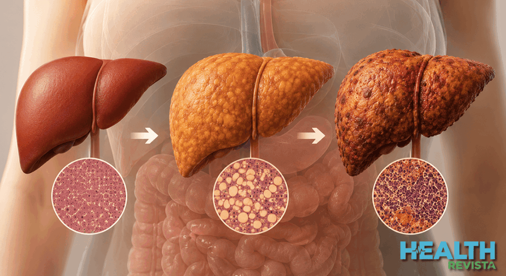 De la esteatosis a la esteatohepatitis: Síntomas, análisis de sangre y ecografía hepática